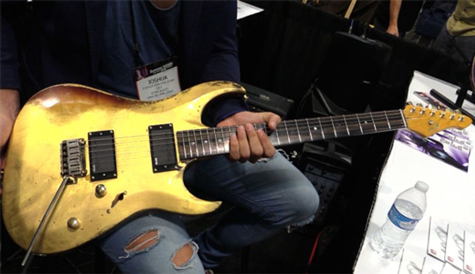 SNAMM '18 - 10S Guitars ICC II Set Neck Goldleaf & Flame Maple Relic Demo