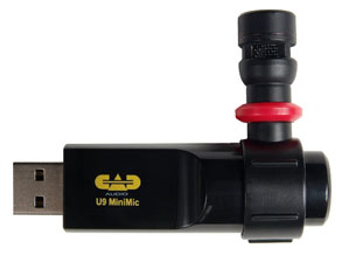 CAD Adds To USB Microphone Line With New U9 MiniMic