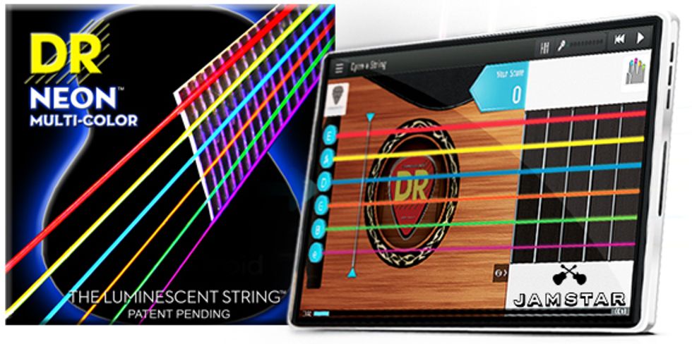 DR Strings Announces NEON Multi-Color Strings and Partnership With Jamstar