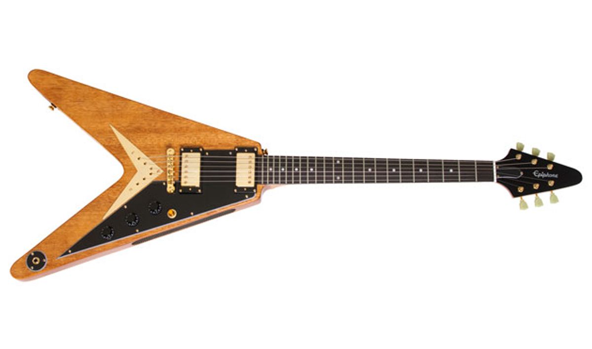 Epiphone Releases Limited Edition Korina Flying-V, Korina Explorer, and Korina Explorer Bass
