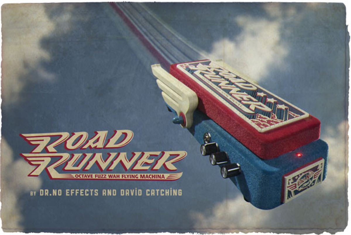 Dr. No Effects Introduces the RoadRunner Octave Fuzz Wah Flying Machina