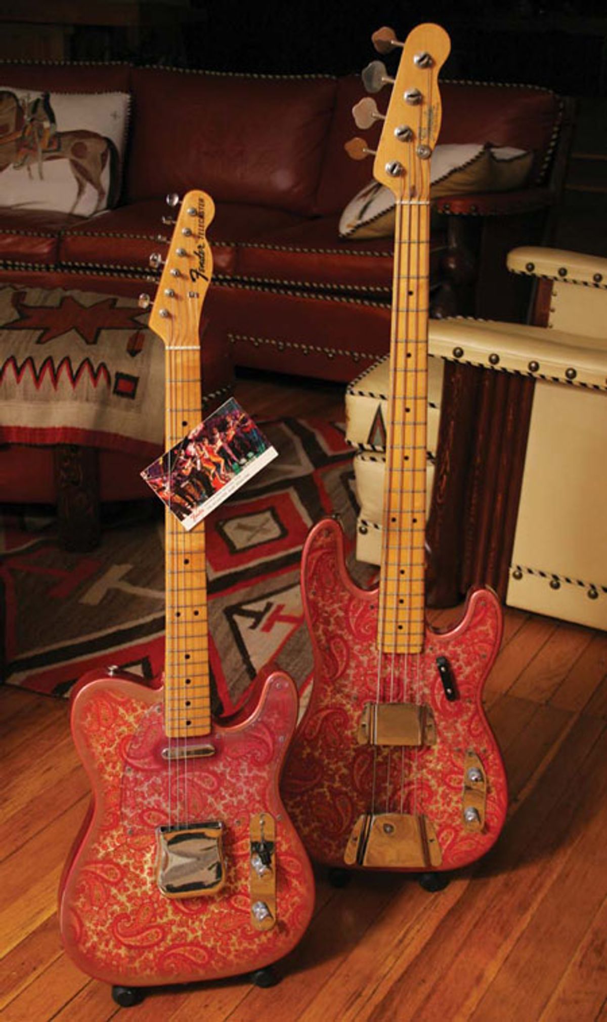 1968 Fender Paisley Telecaster and Telecaster Bass