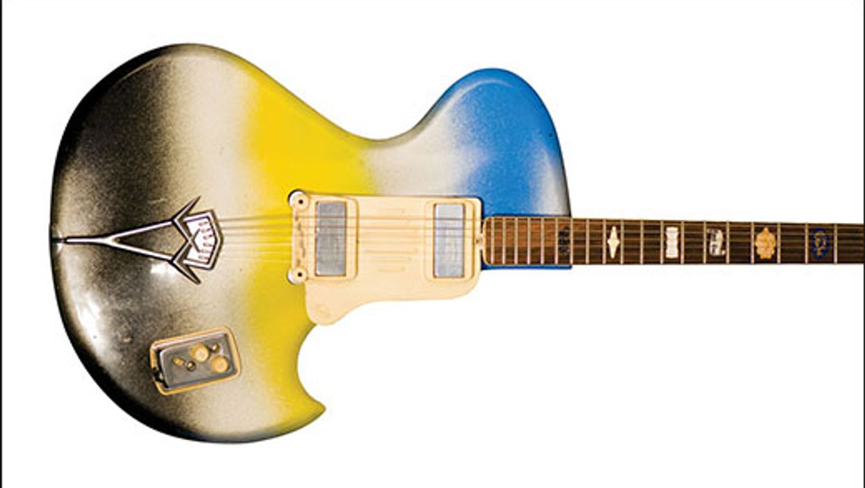 This Colorful Aluminum-Neck Italian Guitar Foreshadowed the Psychedelic Era