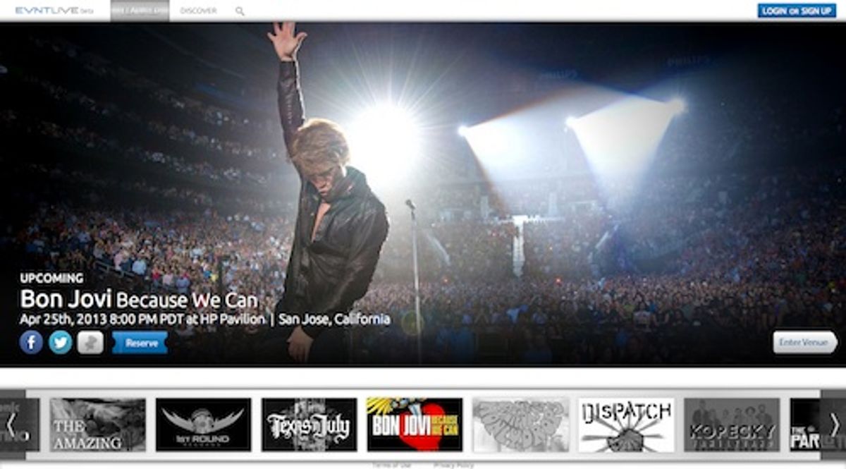 Evntlive Launches With Bon Jovi Webcast