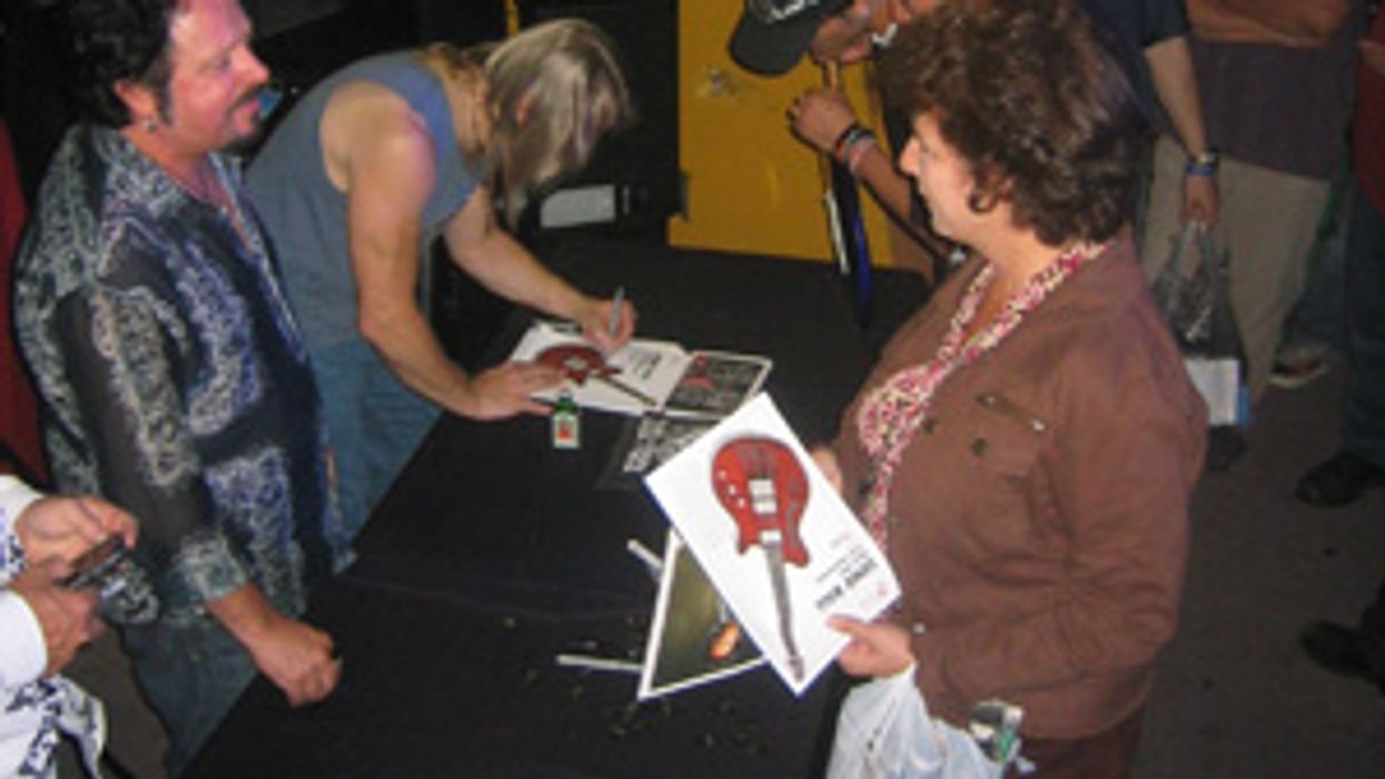 Morse and Lukather Jam and Joke at Guitar Center Session