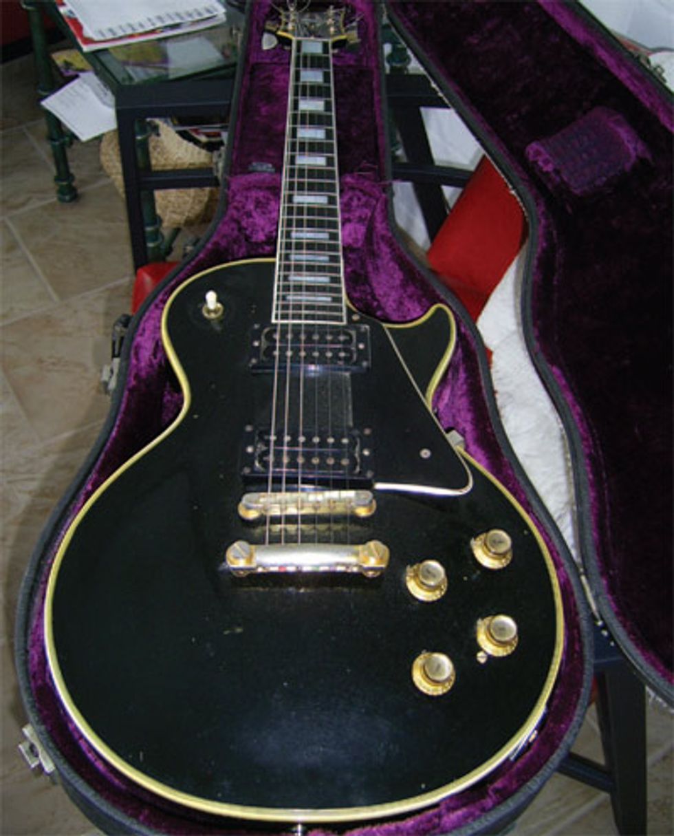 1968 Gibson Les Paul Custom Reissue Black Beauty Fretless Wonder Premier Guitar
