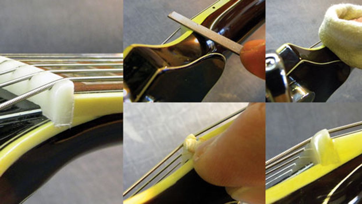 Guitar Shop 101: Touch-up a String Nut with Super Glue