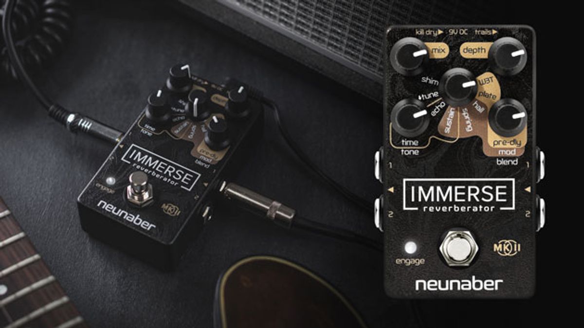 Neunaber Audio Unveils the Immerse Mk II Reverberator Pedal