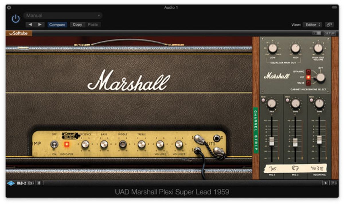 Quick Hit: UAD Marshall Plexi Super Lead 1959 Amp Simulator