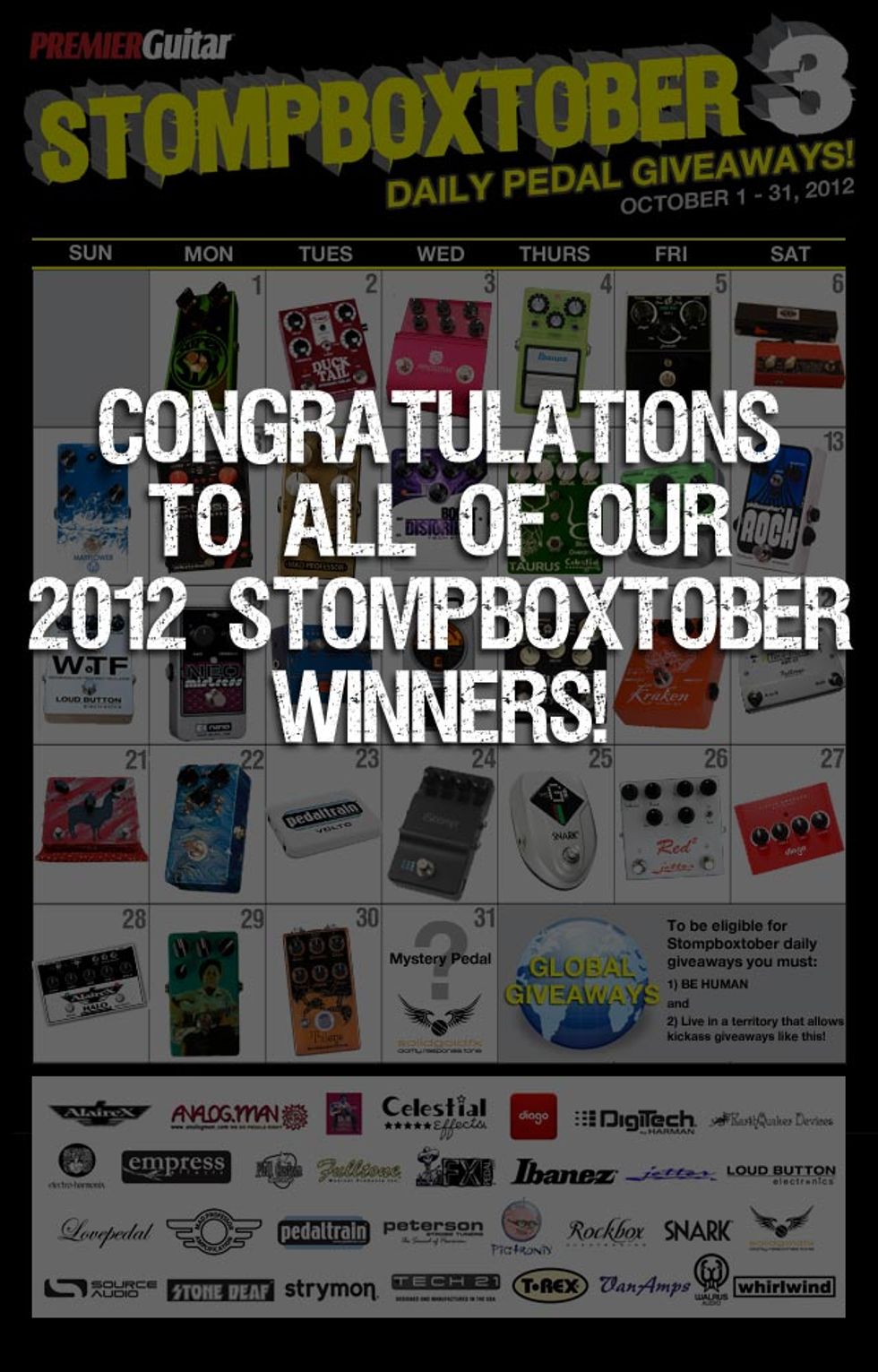 Stompboxtober 3 Calendar