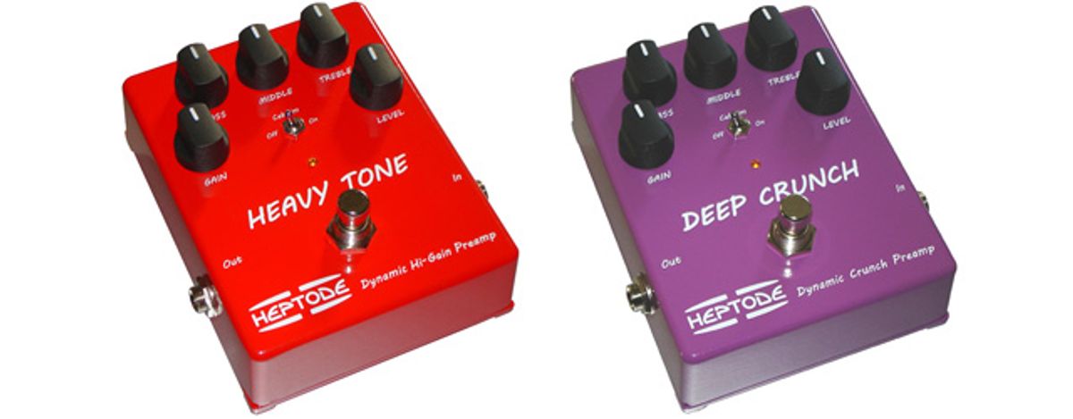 Heptode Deep Crunch and Heavy Tone Pedals Now Available in the US