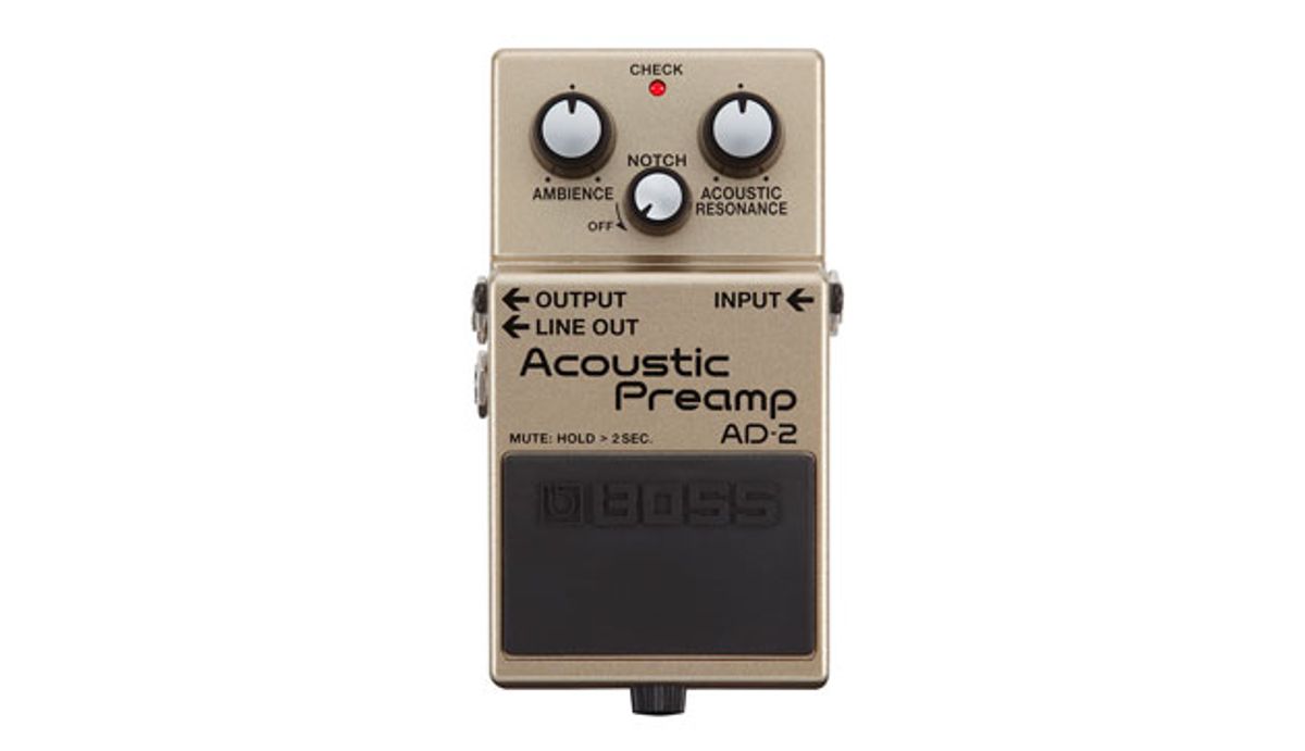 BOSS Announces the CP-1X Compressor Pedal and AD-2 Acoustic Preamp