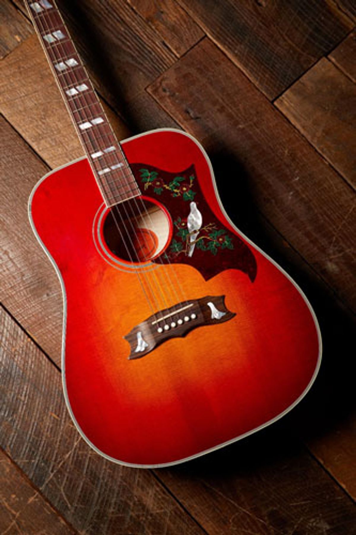 Gibson Announces Frank Hannon “Love Dove” Acoustic Guitar