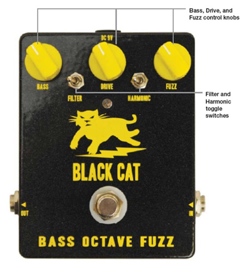 Black Cat Pedals Bass Octave Fuzz Pedal Review - Premier Guitar 