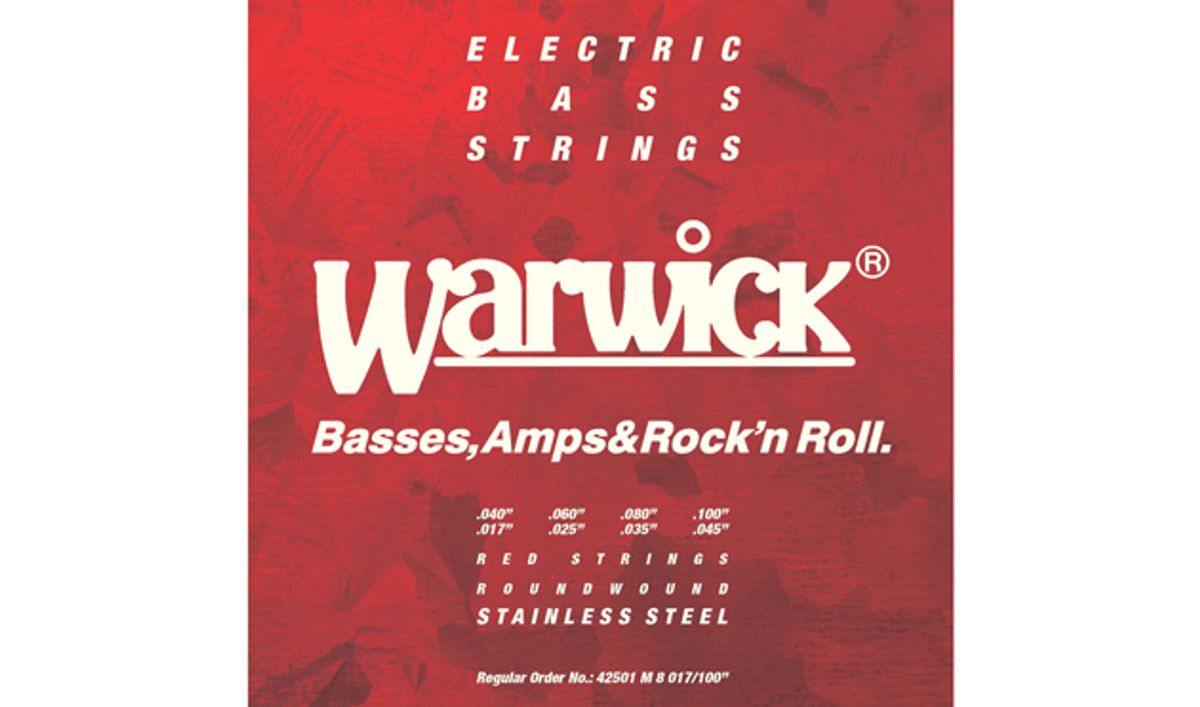 Warwick Releases Red Strings for 8-String Basses