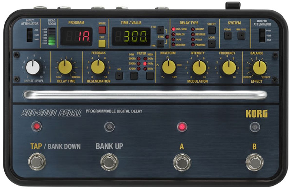 Korg Introduces the SDD-3000 Delay Pedal