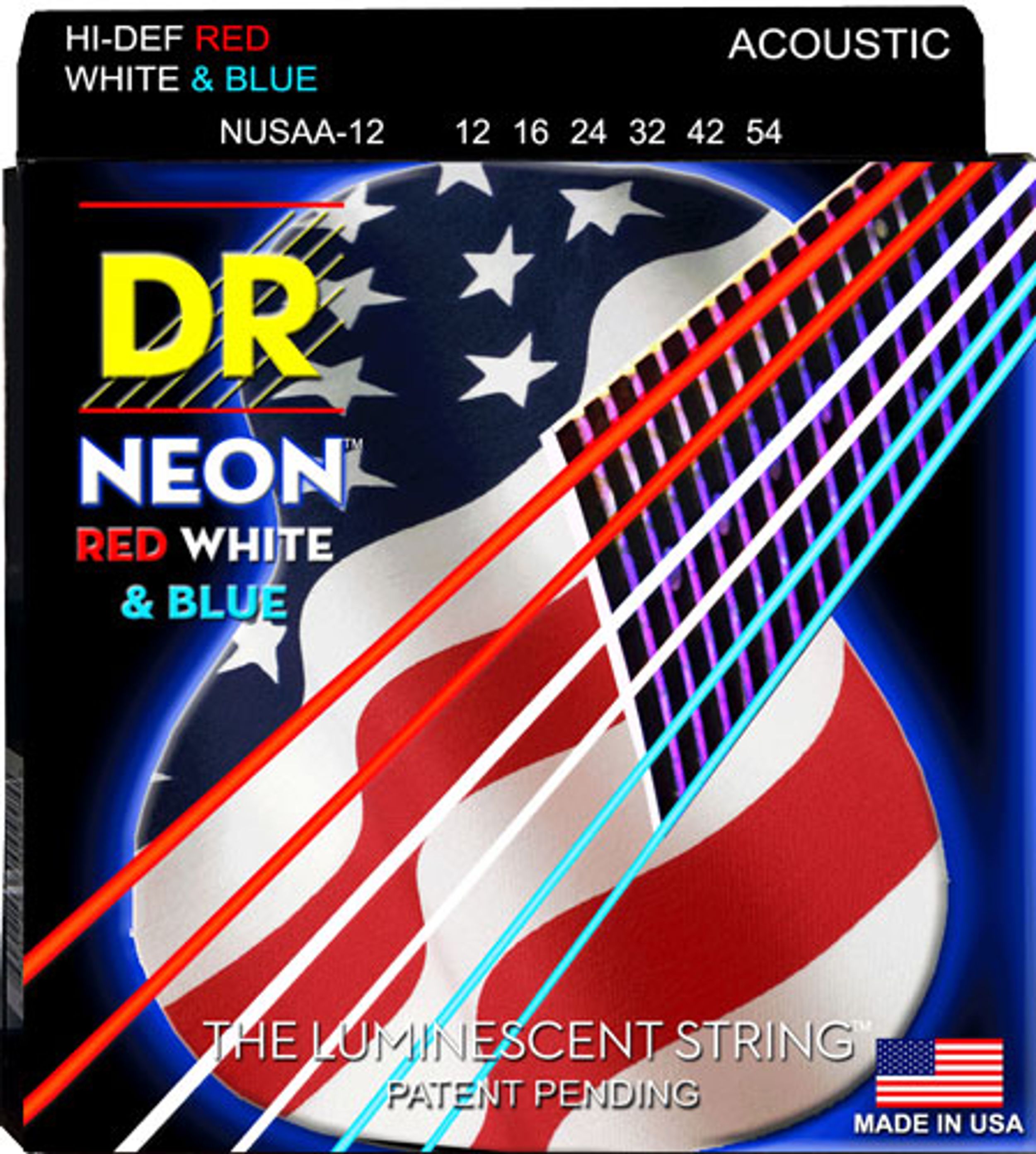 DR Strings Introduces USA Flag NEON Strings