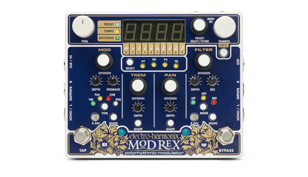 Electro-Harmonix Unveils the Mod Rex Polyrhythmic Modulator Pedal