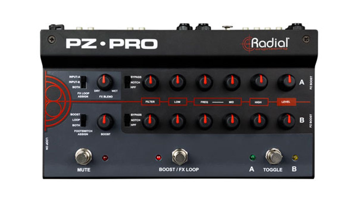 Radial Announces the PZ-Pro 2-Channel Acoustic Preamp