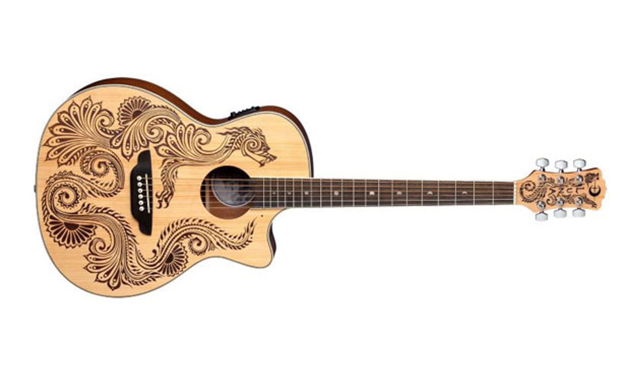 Luna Guitars Unveils the Henna Dragon