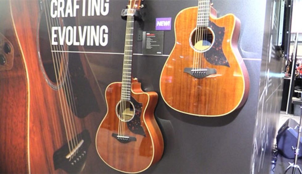 SNAMM '18 - Yamaha AC4KII Solid Koa Cutaway Acoustic/Electric Demo