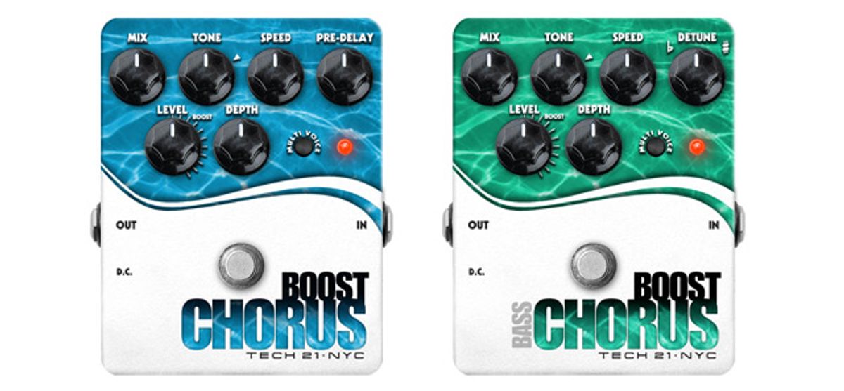 Tech 21 Releases Boost Chorus and Boost Chorus Bass Pedals