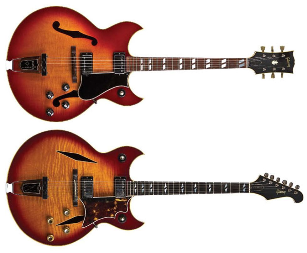 1967 Gibson Trini Lopez Deluxe and 1968 Gibson Barney Kessel Regular