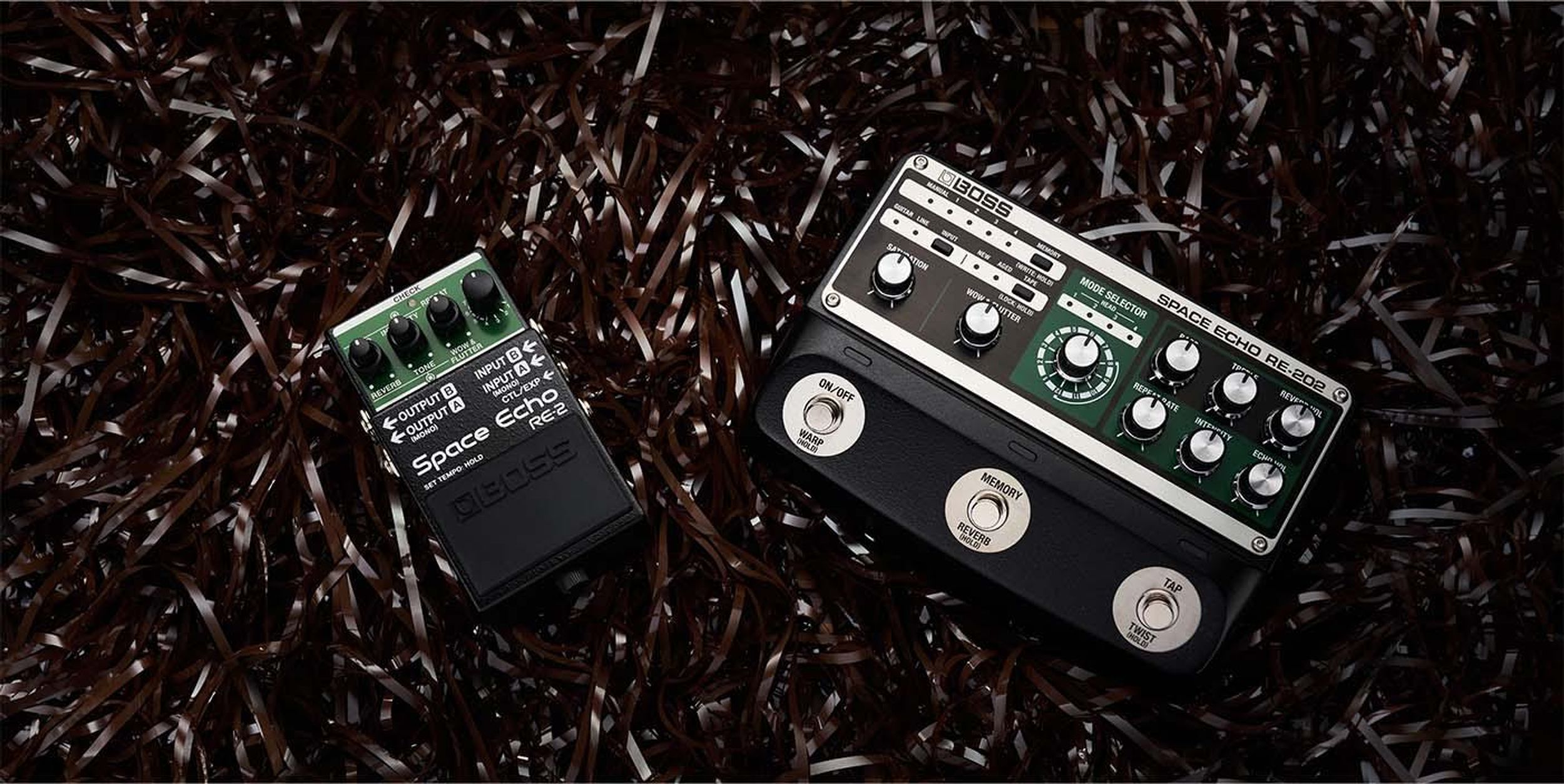 Boss Introduces the RE-202 and RE-2 Space Echo Pedals