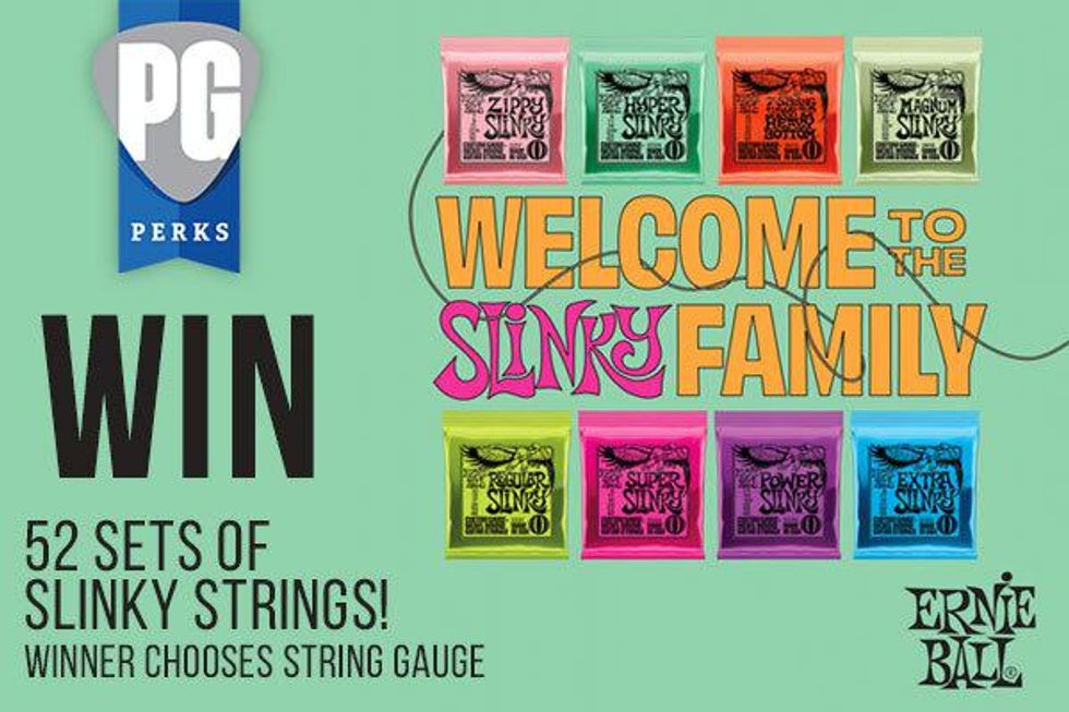 Win 52 Sets of Ernie Ball Slinky Strings!