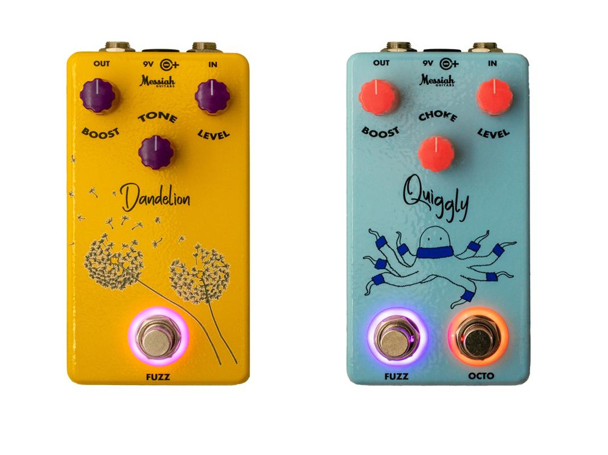 Messiah Guitars Introduces the Dandelion Fuzzdrive and Quiggly Octofuzz
