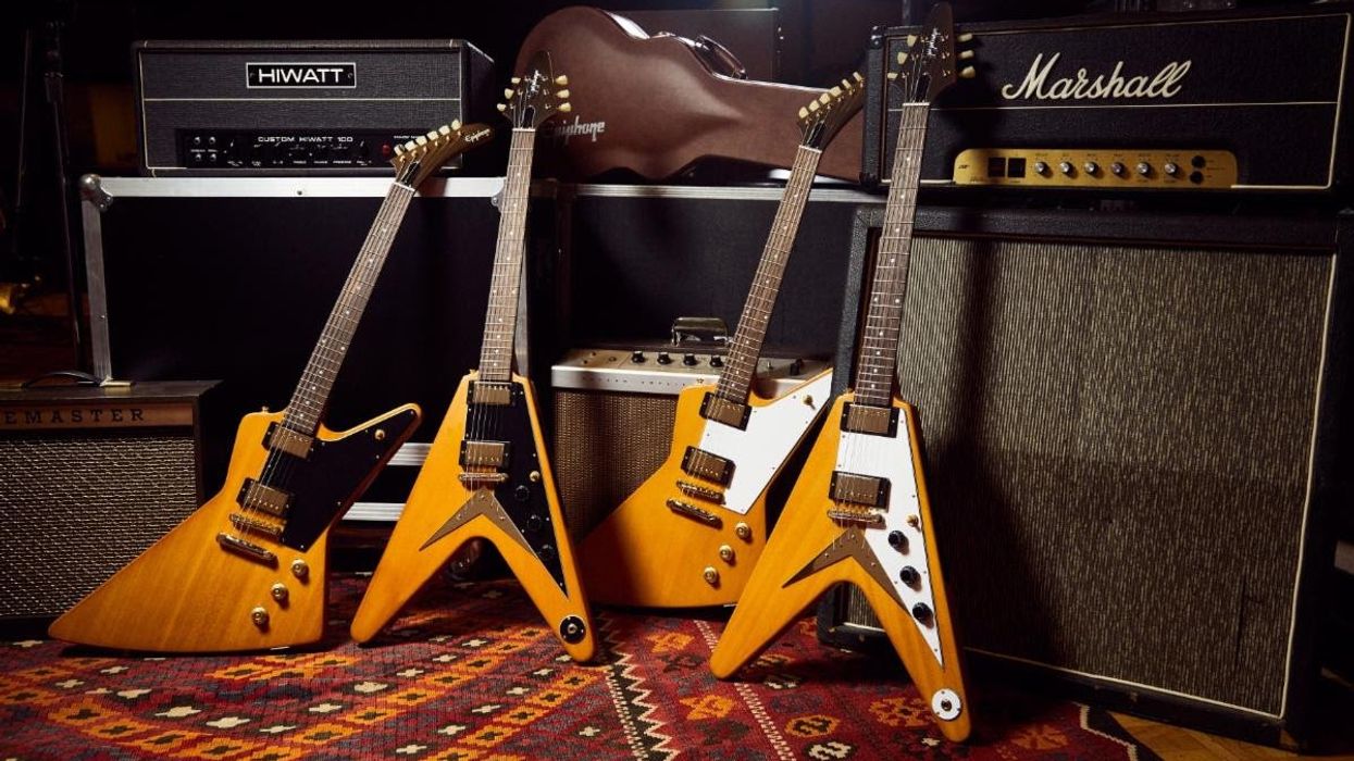 Epiphone Introduces the 1958 Korina Flying V and Explorer