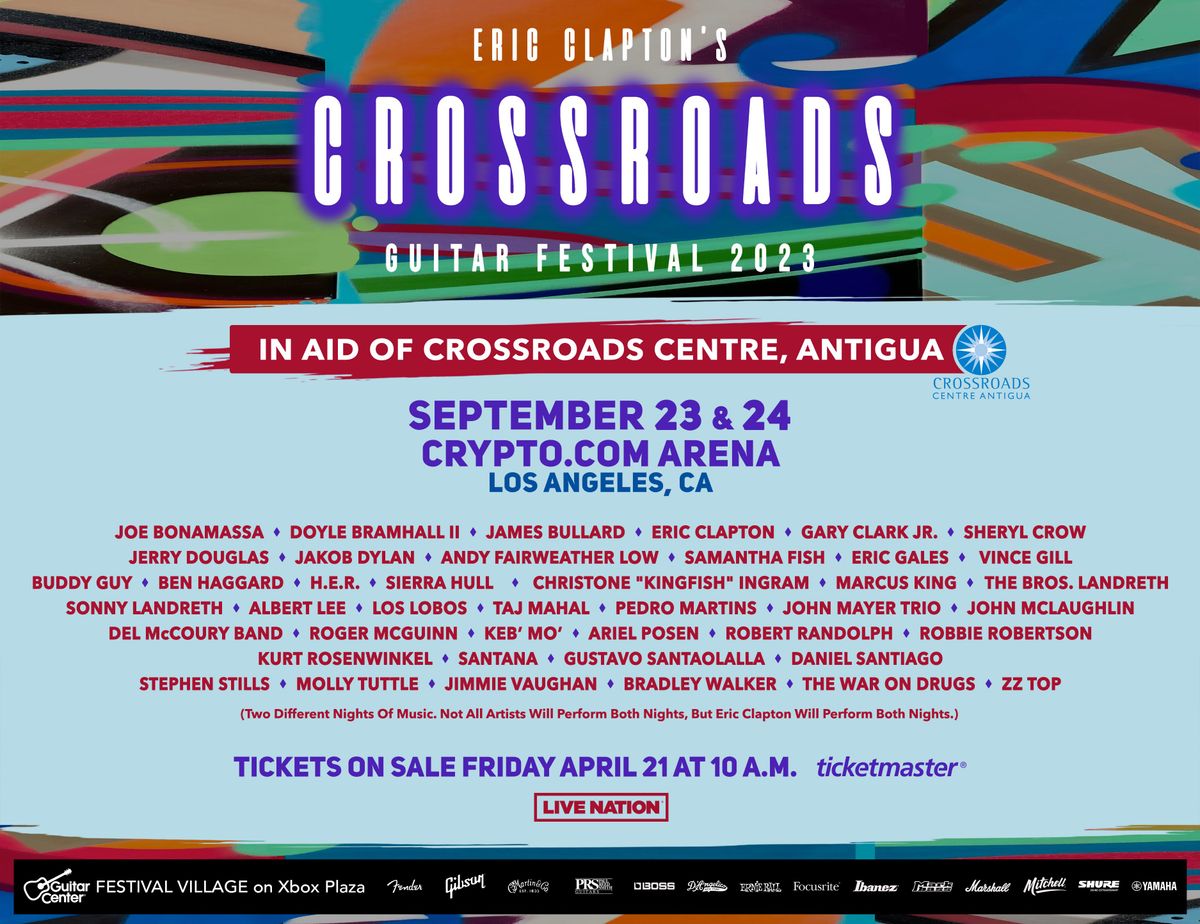 Eric Clapton Announces 2023 Crossroads Guitar Festival