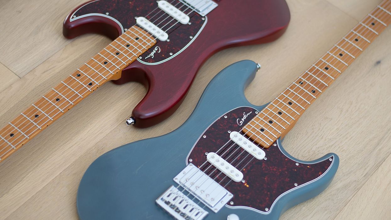Godin Guitars Launches Session HT Aztek Red & Arctik Blue Models