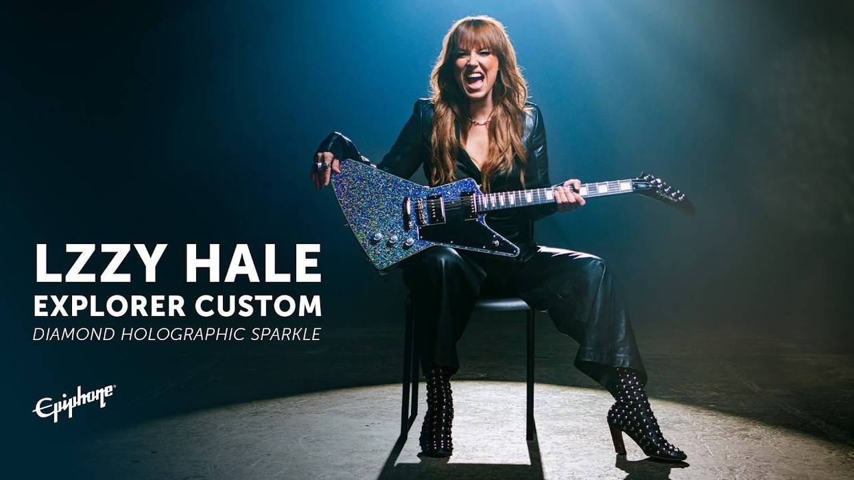 Epiphone And Lzzy Hale Unveil The Explorer Custom In Black Diamond Holographic Sparkle