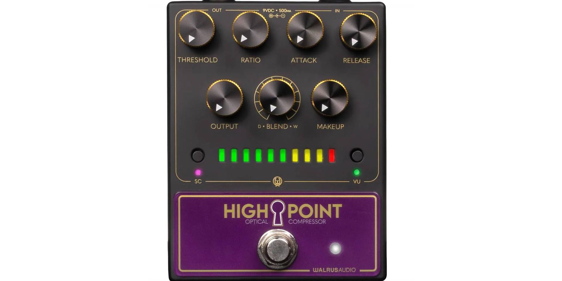 Педаль сжатия Walrus Audio Highpoint превращает компрессию в творческий инструмент с оптическим характером