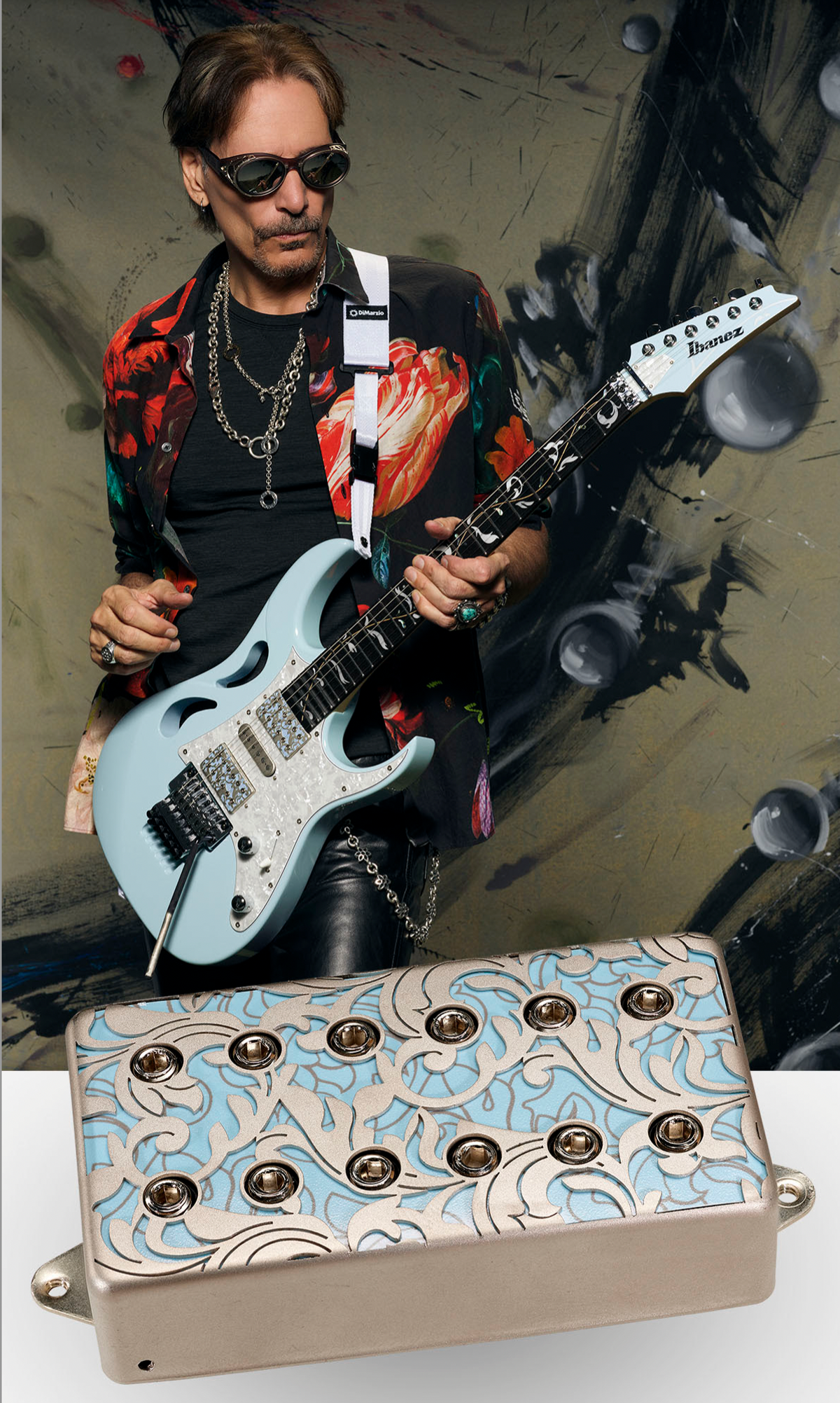 DiMarzio Launches the Steve Vai Signature UtoPIA Blue Powder Pickup