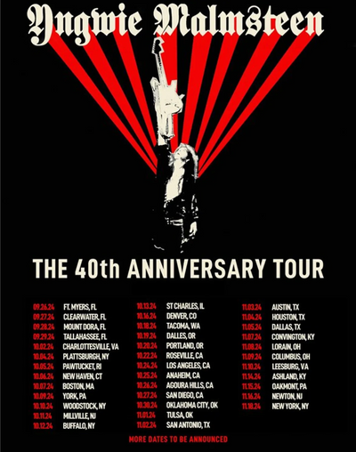 Yngwie Malmsteen 40th Anniversary Japan Tour 2024 Verified