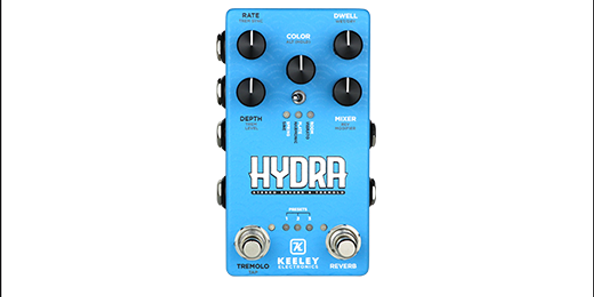 Keeley Electronics Releases the Hydra Stereo Reverb Tremolo
