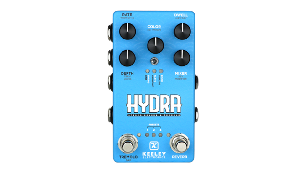 Keeley Electronics Releases the Hydra Stereo Reverb & Tremolo