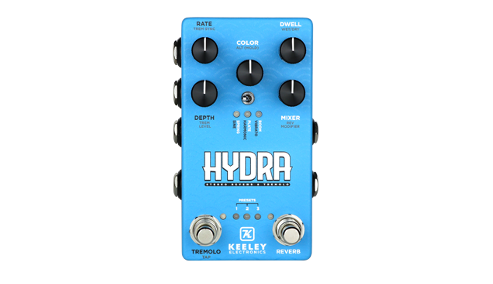Keeley Electronics Releases the Hydra Stereo Reverb & Tremolo