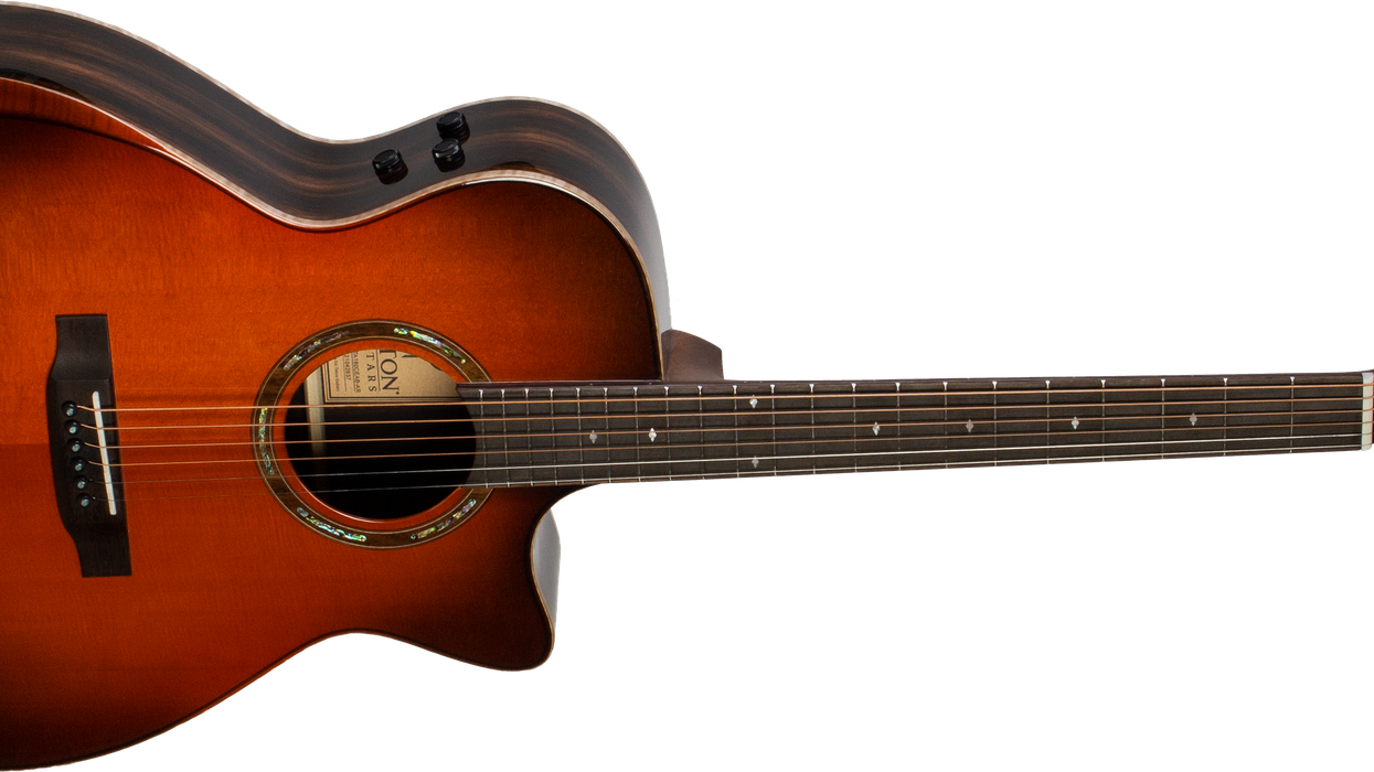 Teton Guitars Launches the 180 Ebony Autumn Burst