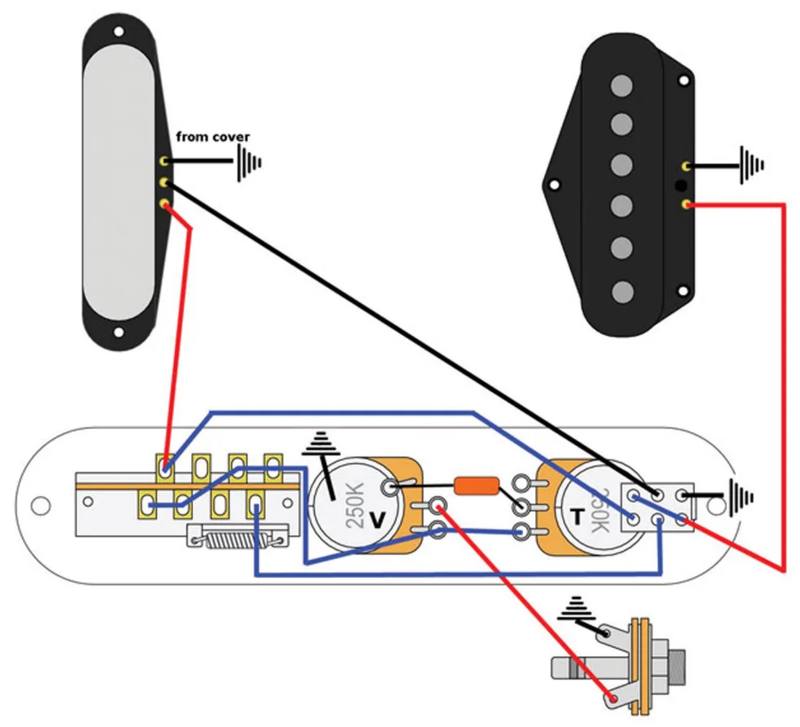 4way telecaster push/pull配線 Modern 4-way Telecaster Wiring - Infinity Guitar Works
