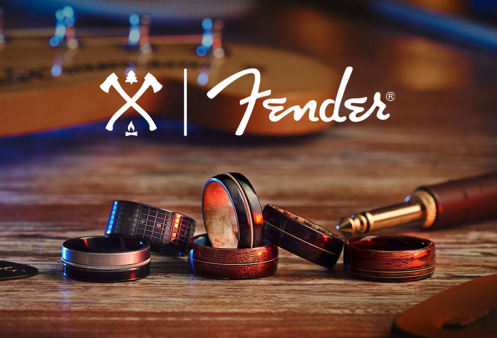 Fender Partners with Manly Bands to Create Wedding Ring Collection