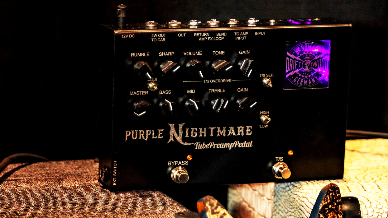 Driftwood Amps Introduces the Purple Nightmare Tube Preamp Pedal