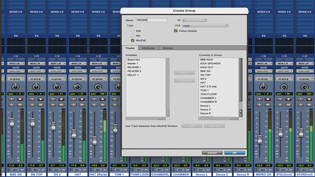 Using VCAs for Added Control of Mixes