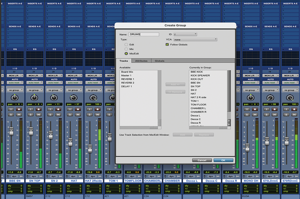 Using VCAs for Added Control of Mixes