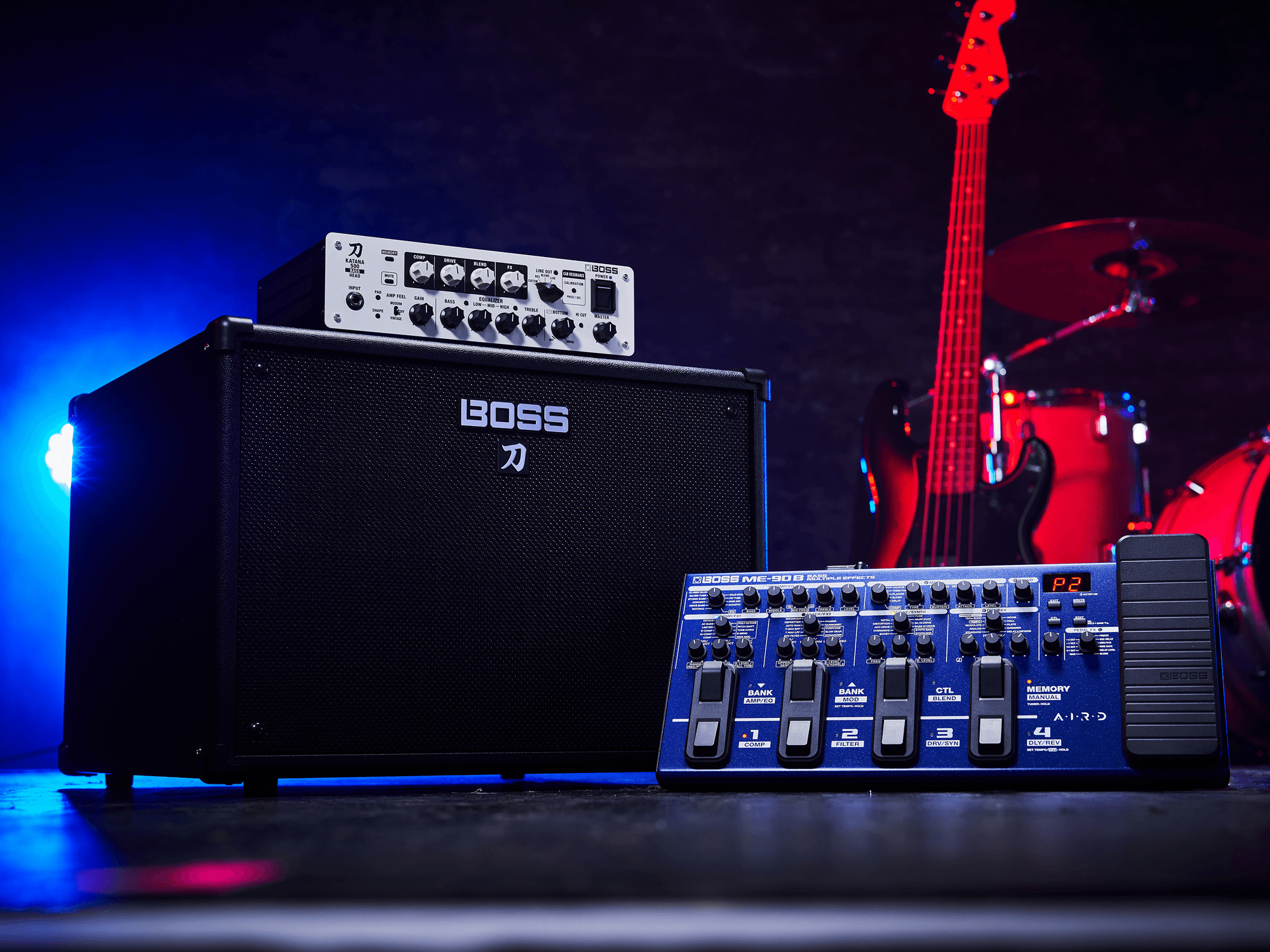 Boss' New Katana-500 Bass Head and Cabinet 112 - Premier Guitar Boss' New Katana-500 Bass Head and Cabinet 112 - Premier Guitar