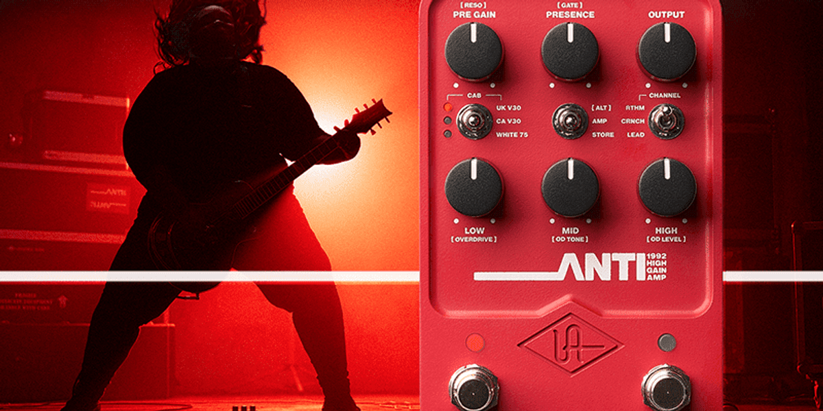 UA UAFX ANTI 1992 High Gain Amp Emulator Pedal - Premier Guitar UA UAFX ANTI 1992 High Gain Amp Emulator Pedal - Premier Guitar