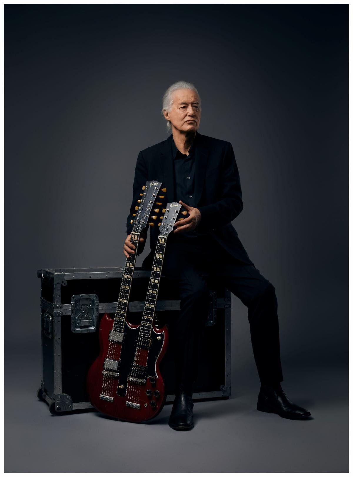 Jimmy Page and New Signature Doublneck guitar