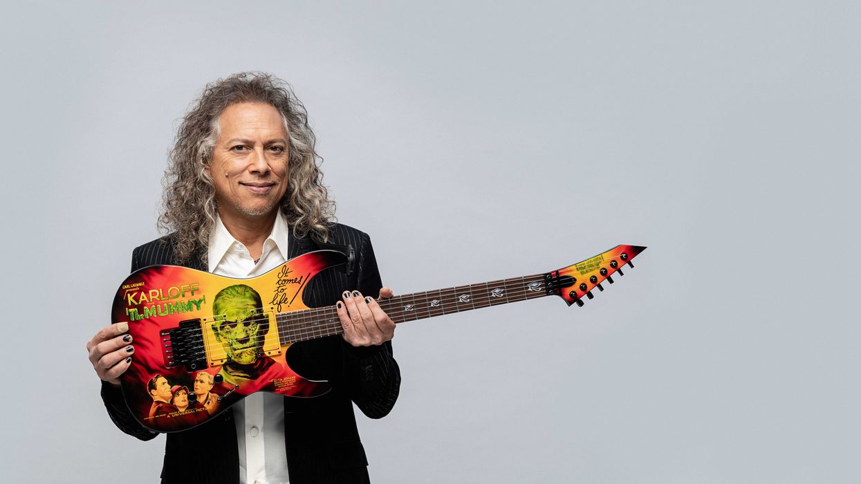 kirk hammett metallica mummy guitar